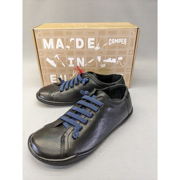 Camper Peu Cami Black 20848-218 Lace Up Nubuck Shoes Women’s US Size 5 - Picture 1 of 9